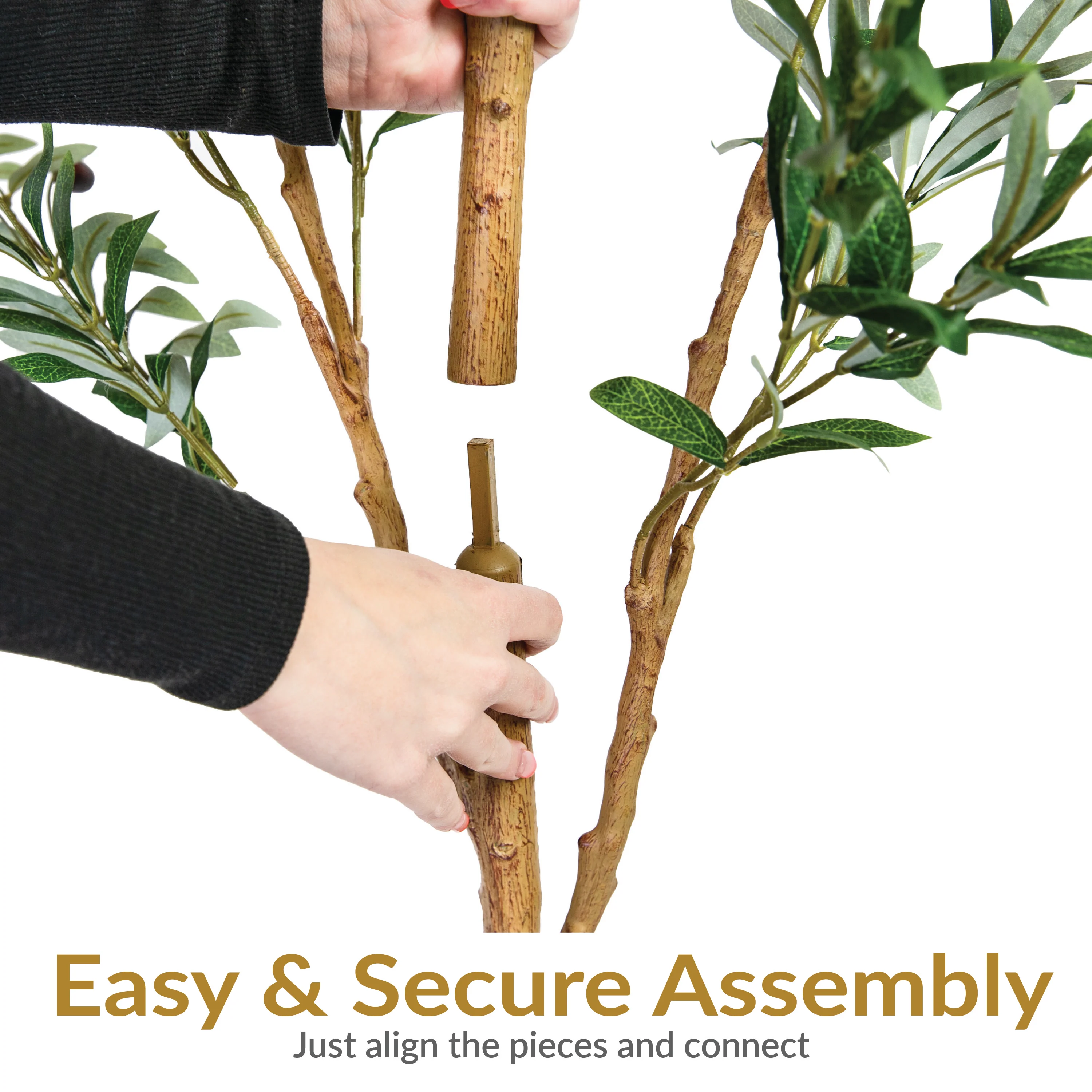 Olivier artificiel en pot 2025 avec feuilles en soie par Sunnydaze