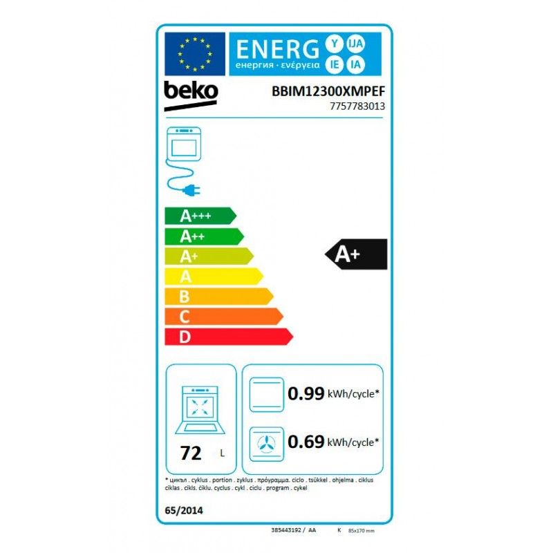 Beko BBIM12300XMPEF Inox Pyrolyseofen