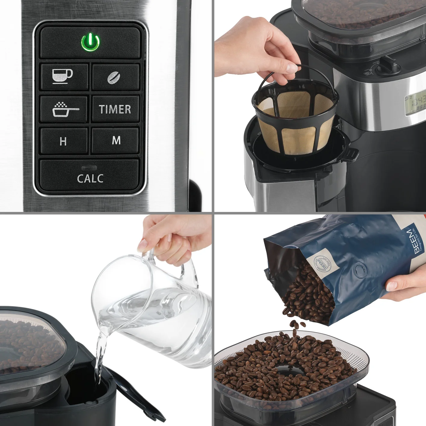 2025 FRESH-AROMA-PERFECT II – Cafetière à filtre avec broyeur intégré – Duo