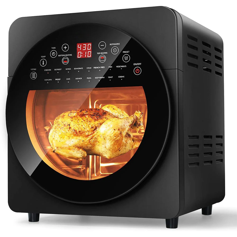 2025 16-i-1 airfryer med varmluft, rotisserie og dehydrator