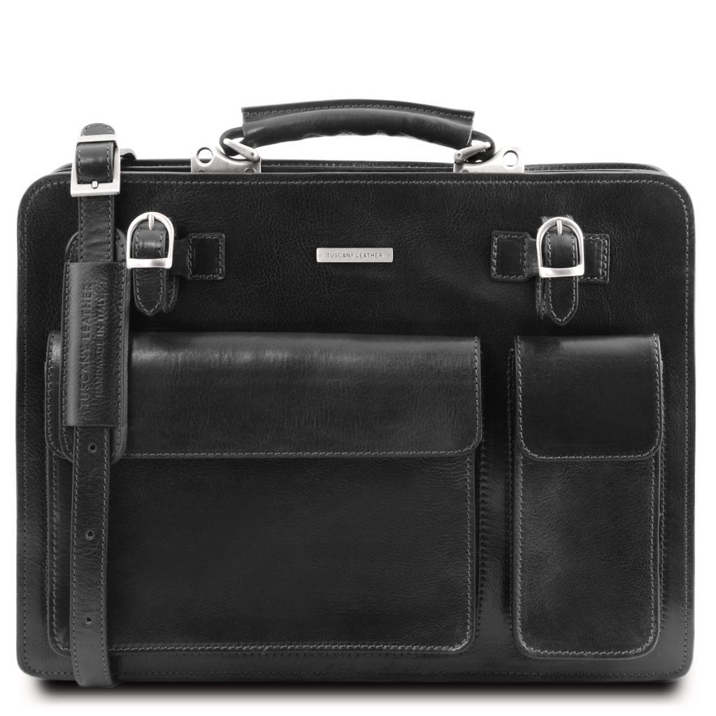 Venezia - 2 compartment leather briefcase | TL141268