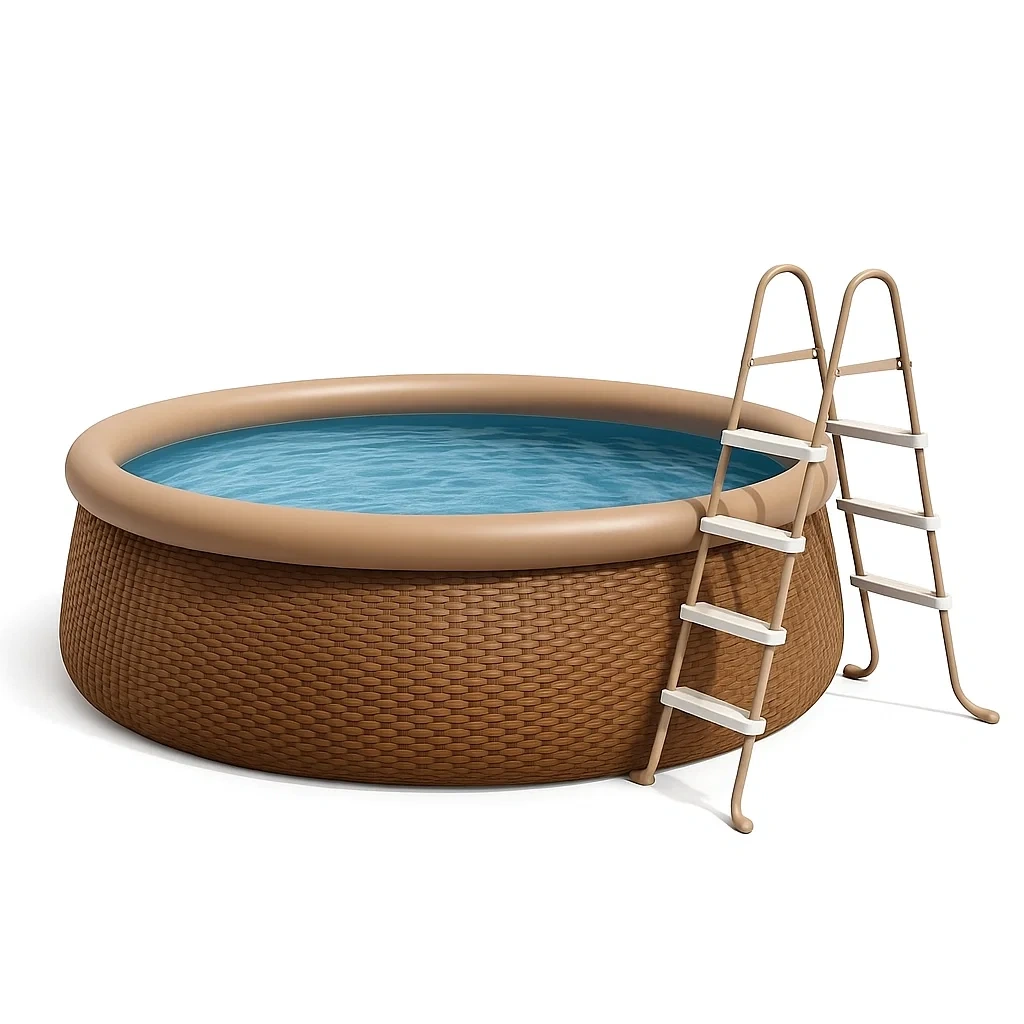 Piscine amovible 396 x 100 cm avec pompe de filtration, coloris beige/marron PsbWSBZZ39SI