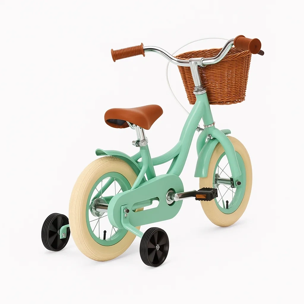 Vélo enfant vert 12 pouces, adapté aux enfants de 3 à 5 ans - MNLUmMouY6fM