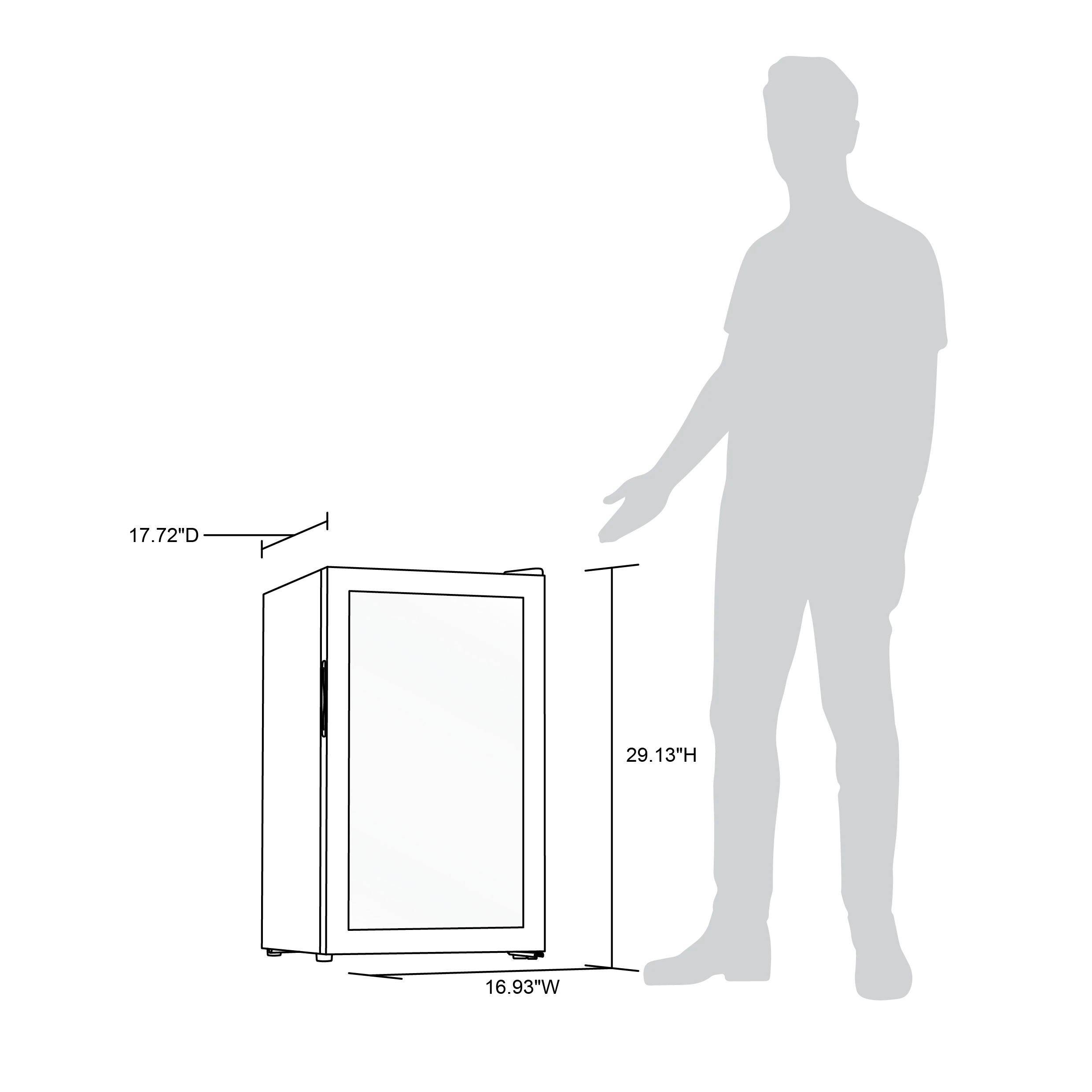 2025 Newair® Fritstående drikkevarekøleskab i rustfrit stål – 100 dåser – 16,93