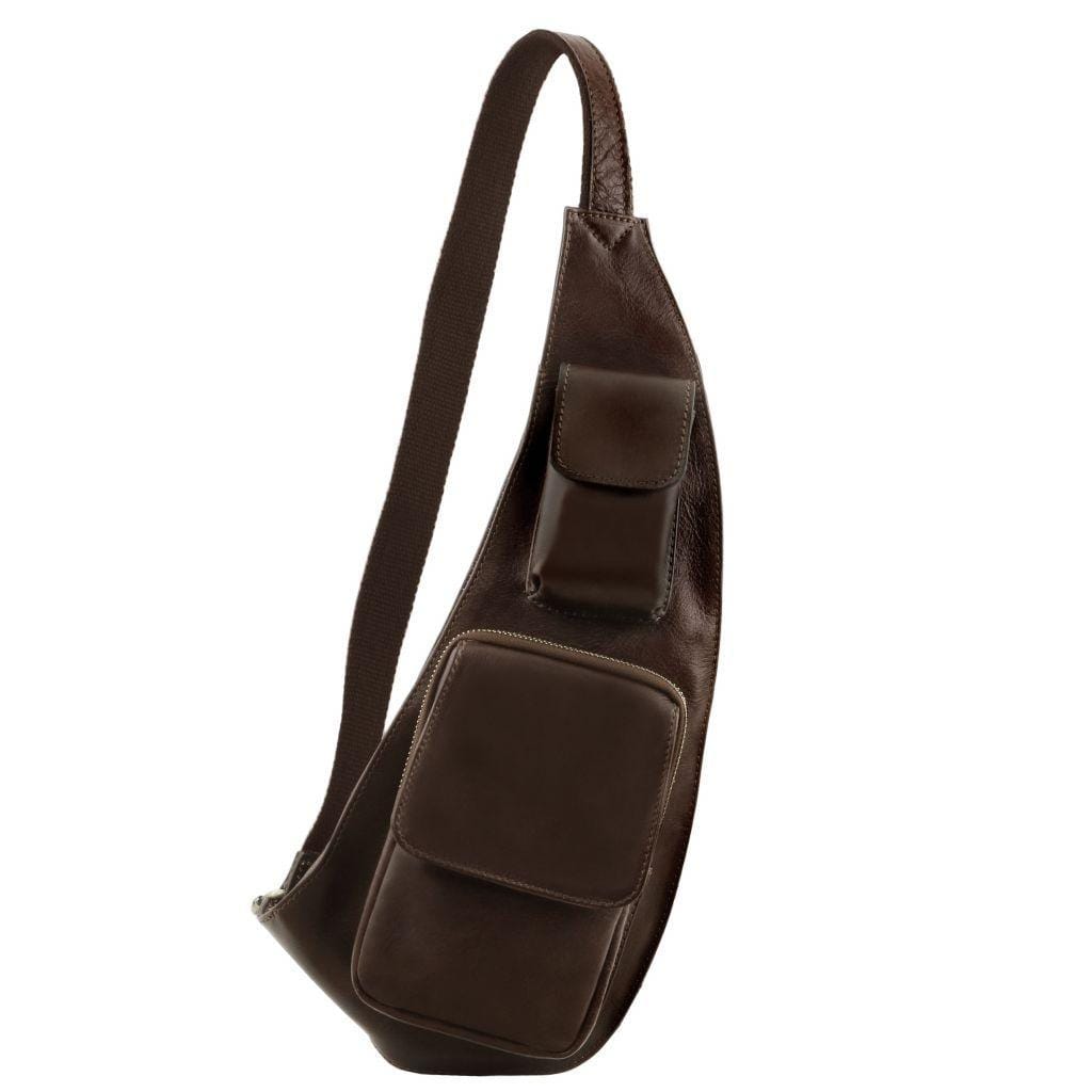 Leather crossover bag | TL141352 men's sling bag