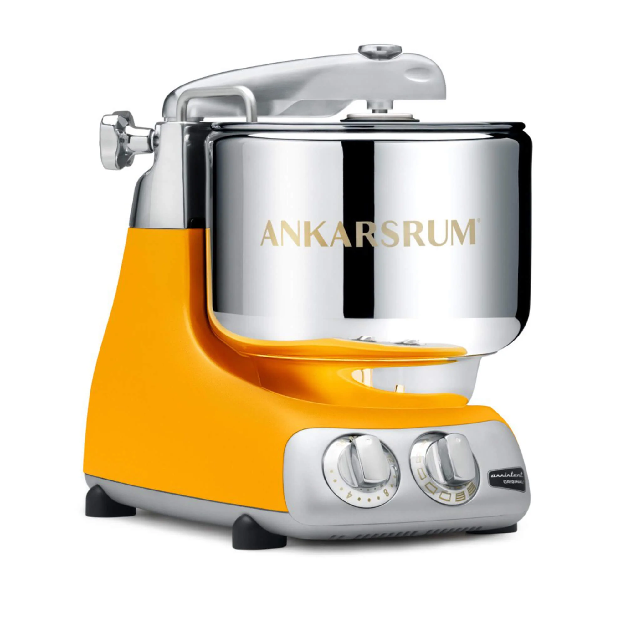 2025 Ankarsrum Assistent Original 6230 foodprocessor – retro design. 1500 W. 7 L skål i rustfrit stål. 16 tilbehør. 7 års garanti. Sunbeam Yellow