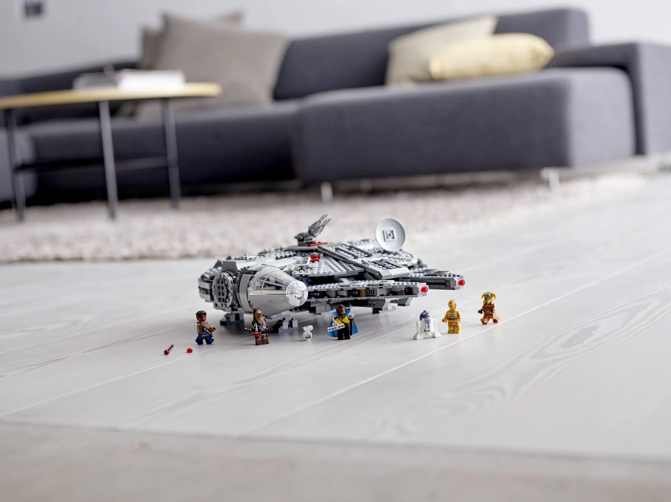 LEGO Star Wars Millennium Falcon 75257 Bauset – Raumschiffmodell mit Minifiguren von Finn, Chewbacca, Lando Calrissian, Boolio, C-3PO, R2-D2 und D-O, aus der „Der Aufstieg Skywalkers“-Filmkollektion