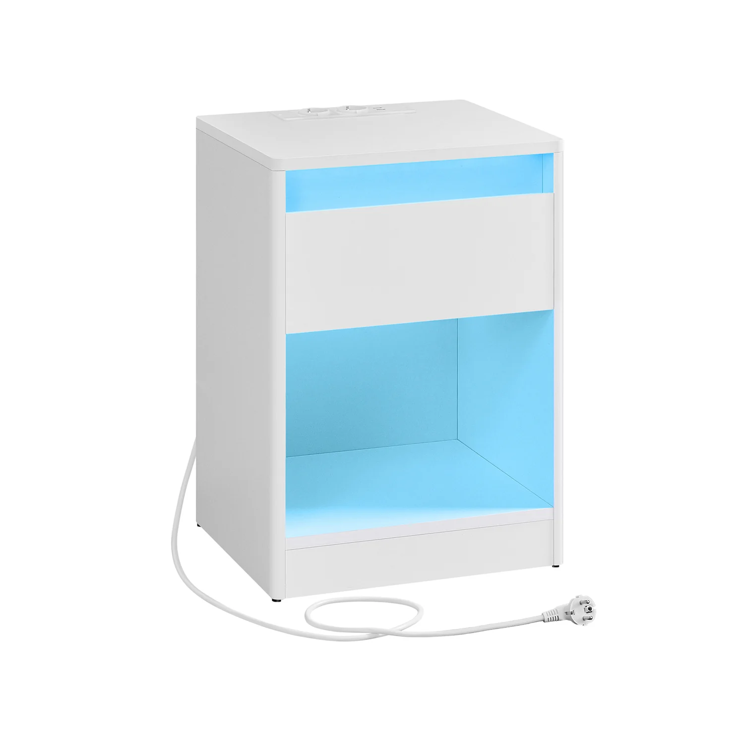 Natbord med ladestation