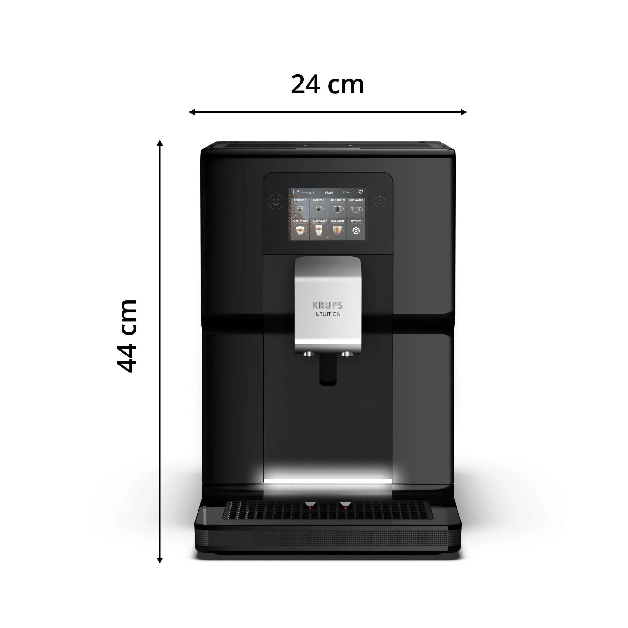 Krups Intuition Experience 2025 – Kaffeevollautomat. Farb-Touchscreen. Kontrollleuchten. 17 individuell anpassbare Getränke. Eigene Rezepte. Edelstahl.