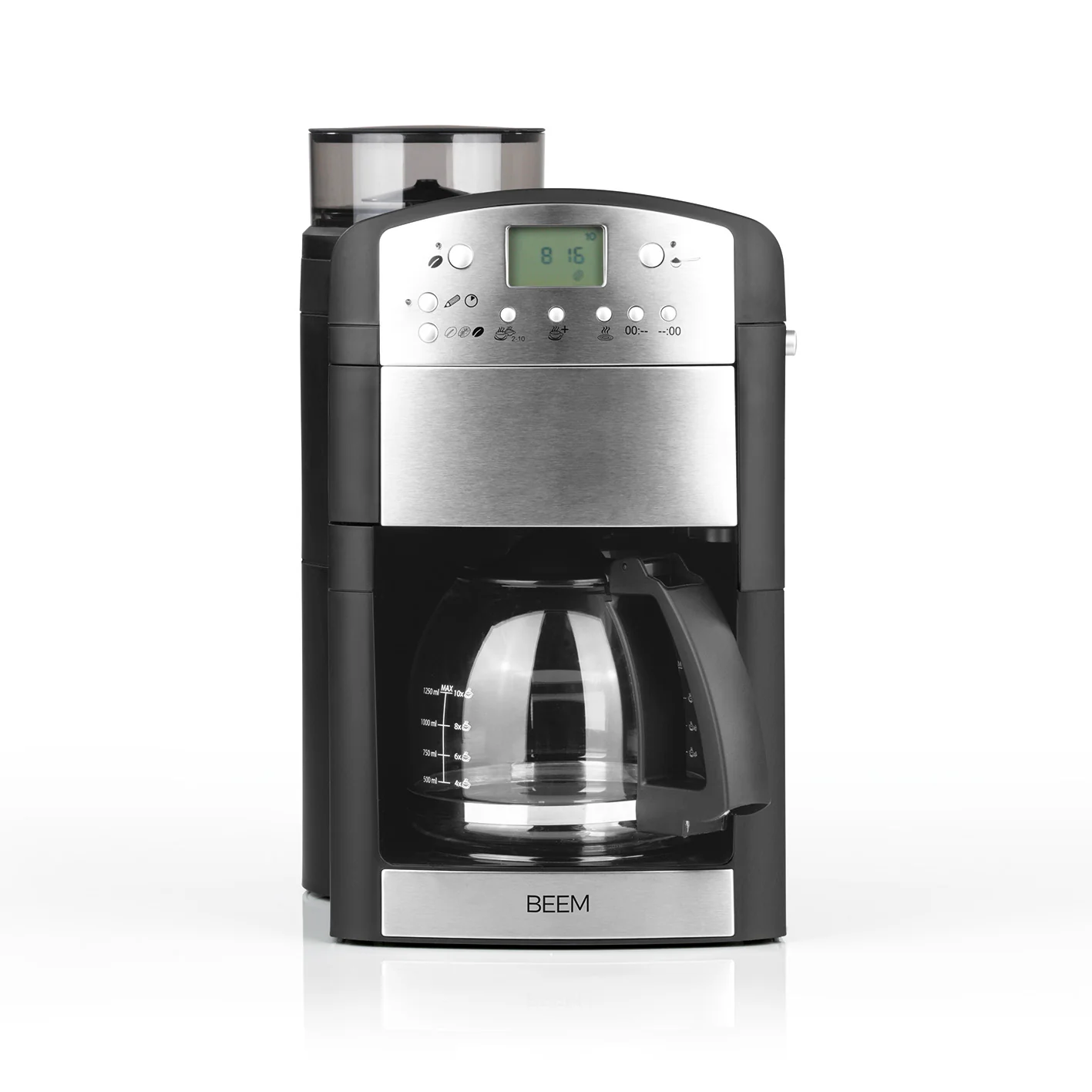 2025 FRESH-AROMA-PERFECT filterkaffemaskine med kværn – glaskande