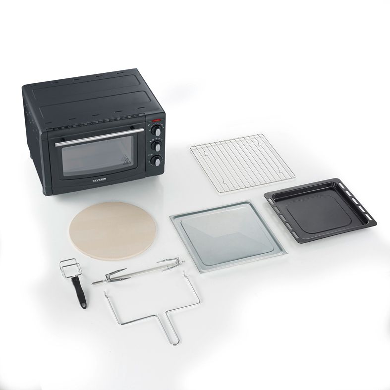 20-Liter-Toasterofen mit Grill, Drehspieß und Naturpizzastein, TO 2068