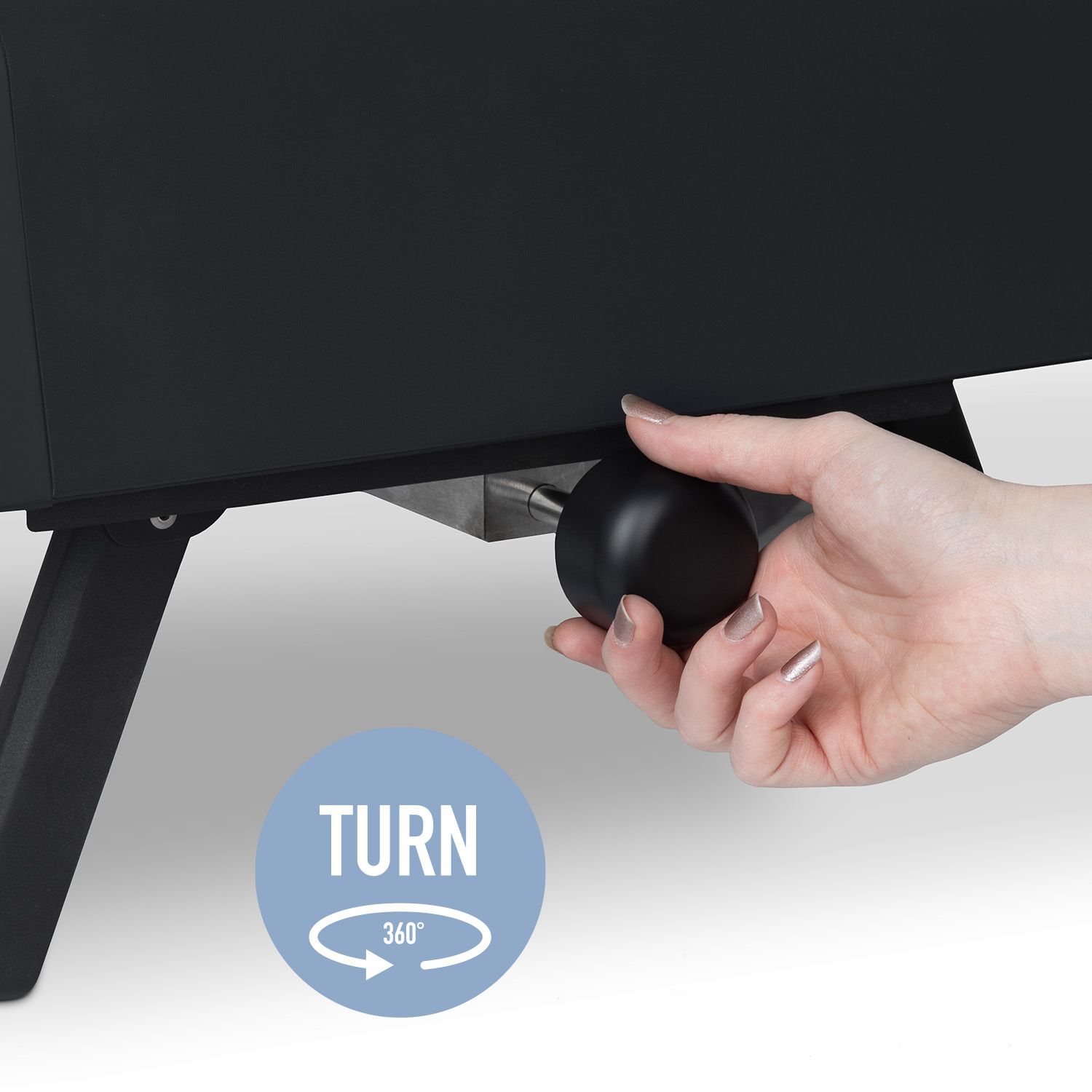 Gino640 H.koenig Gas-Pizzaofen, 32 cm, 360° drehbare Oberfläche