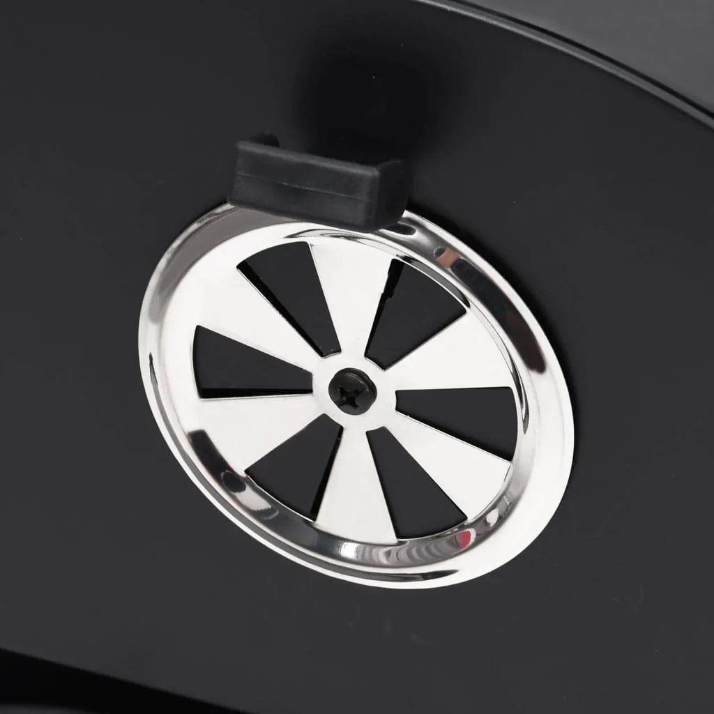 2025 Grill mit 2 schwarzen Grillrosten – Tragbarer Stahlgrill (80 x 95 x 90 cm)