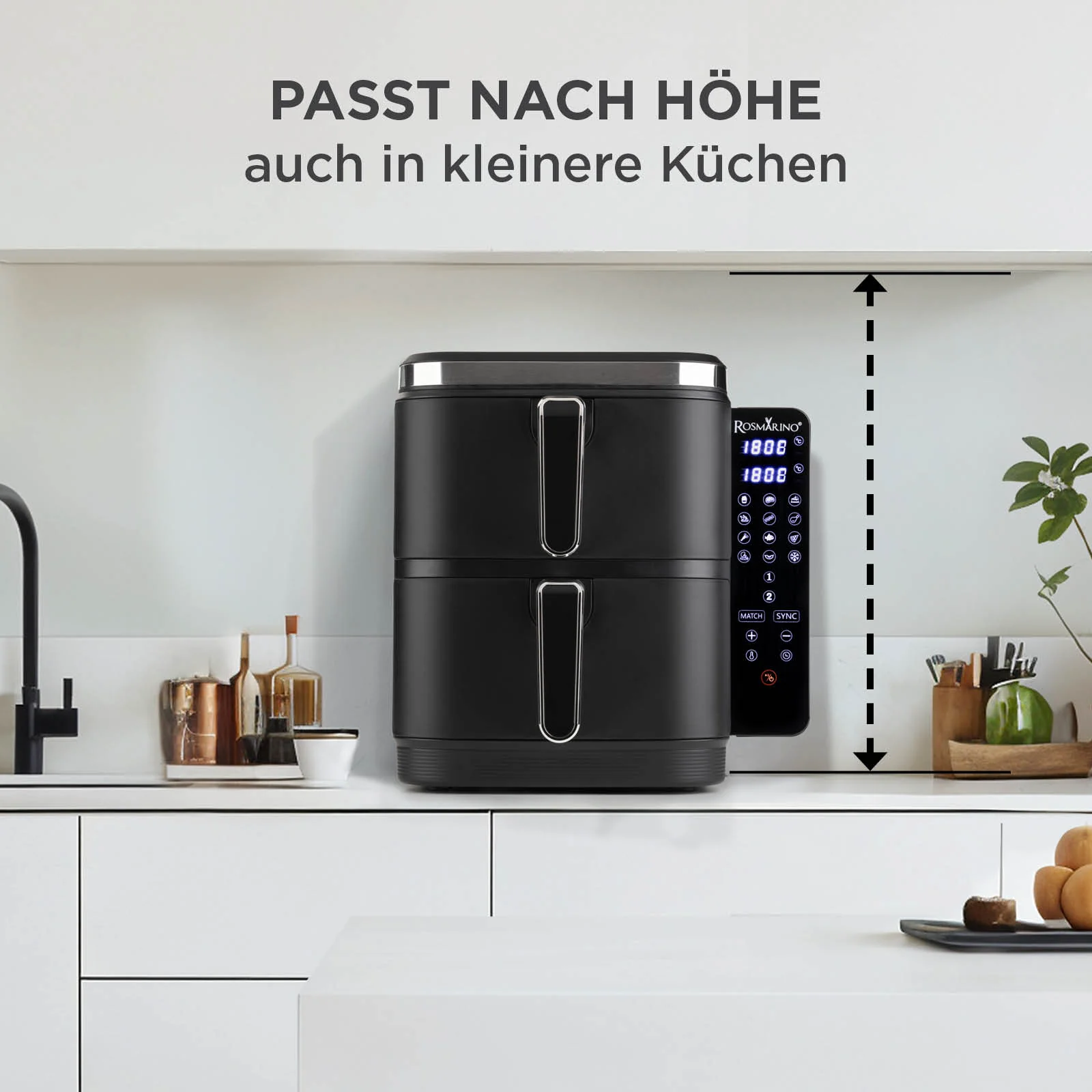 Rosmarino Tower XXL Heißluftfritteuse 2025 – 10,4 l