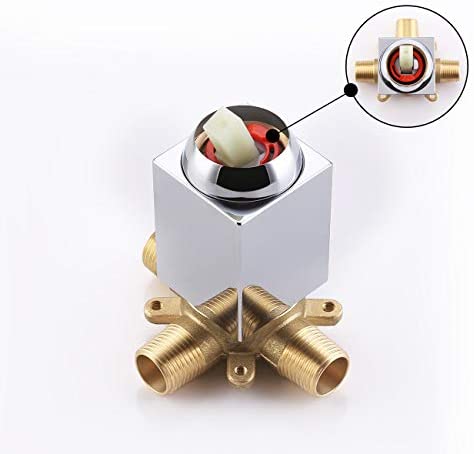 KES Schwarze Duscharmatur mit Duschventil und Regenduschkopf