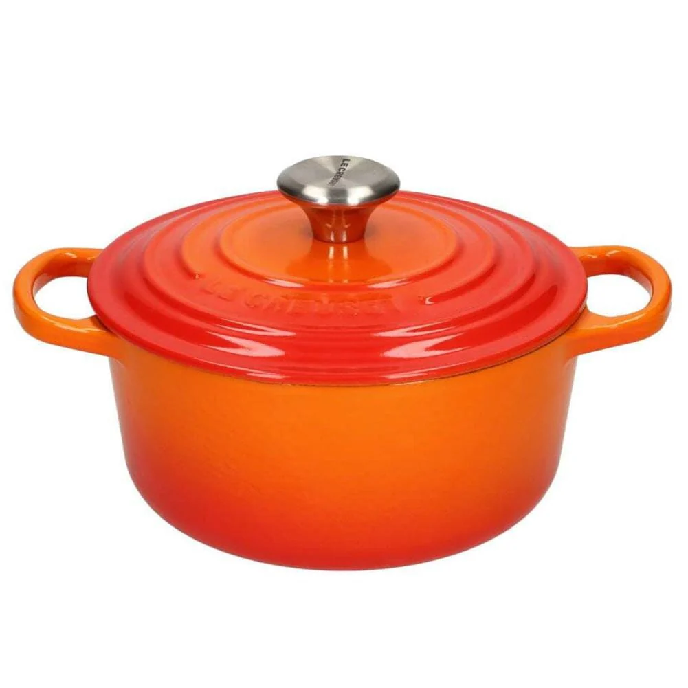 2025 Le Creuset - Rund signaturgryde / Cocotte Orange Rød 24 cm 4,2 l
