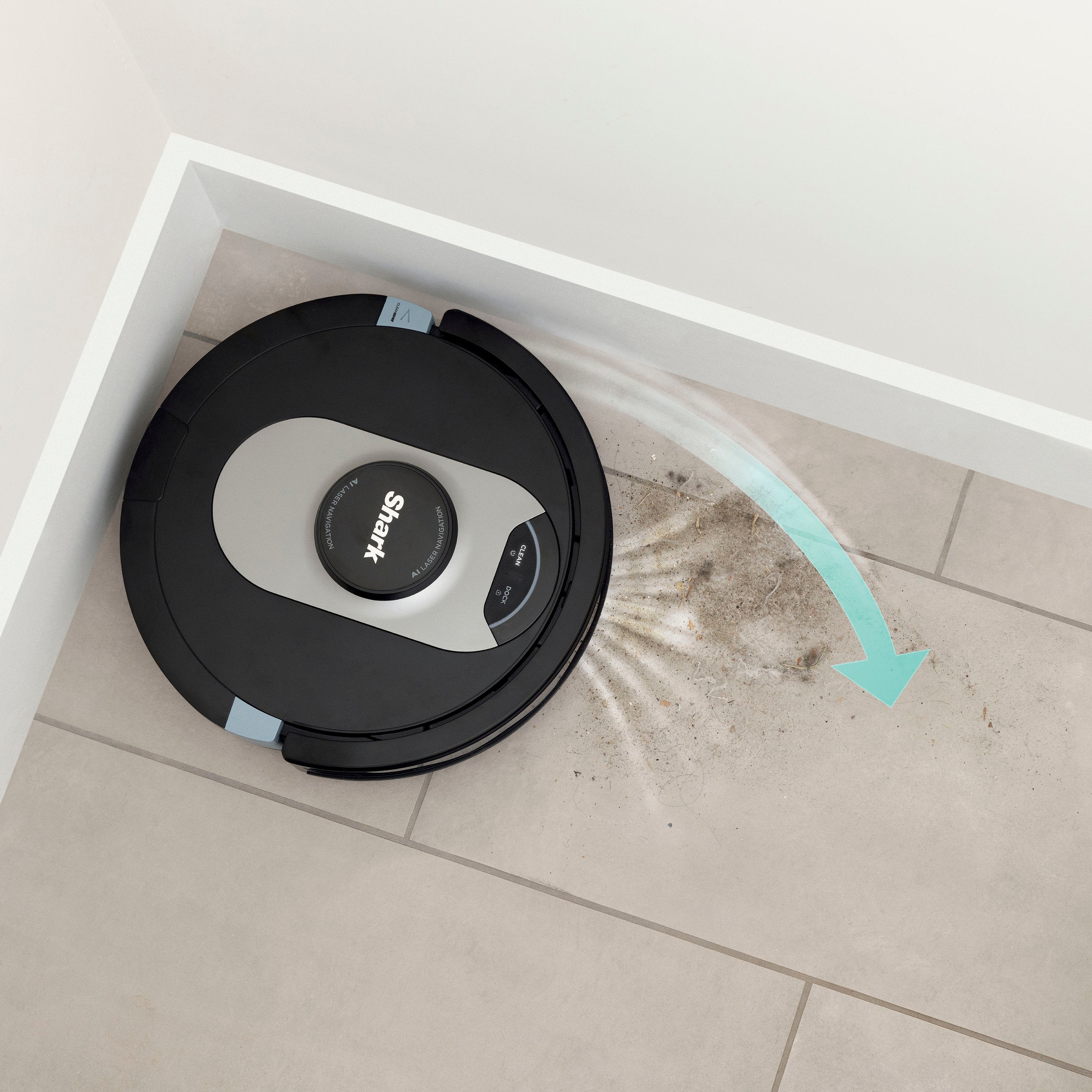 Aspirateur robot Shark 2025 – AI Ultra avec nettoyage Matrix Clean. Cartographie de la maison. Base autonettoyante sans sac HEPA. Connectivité Wi-Fi – Noir