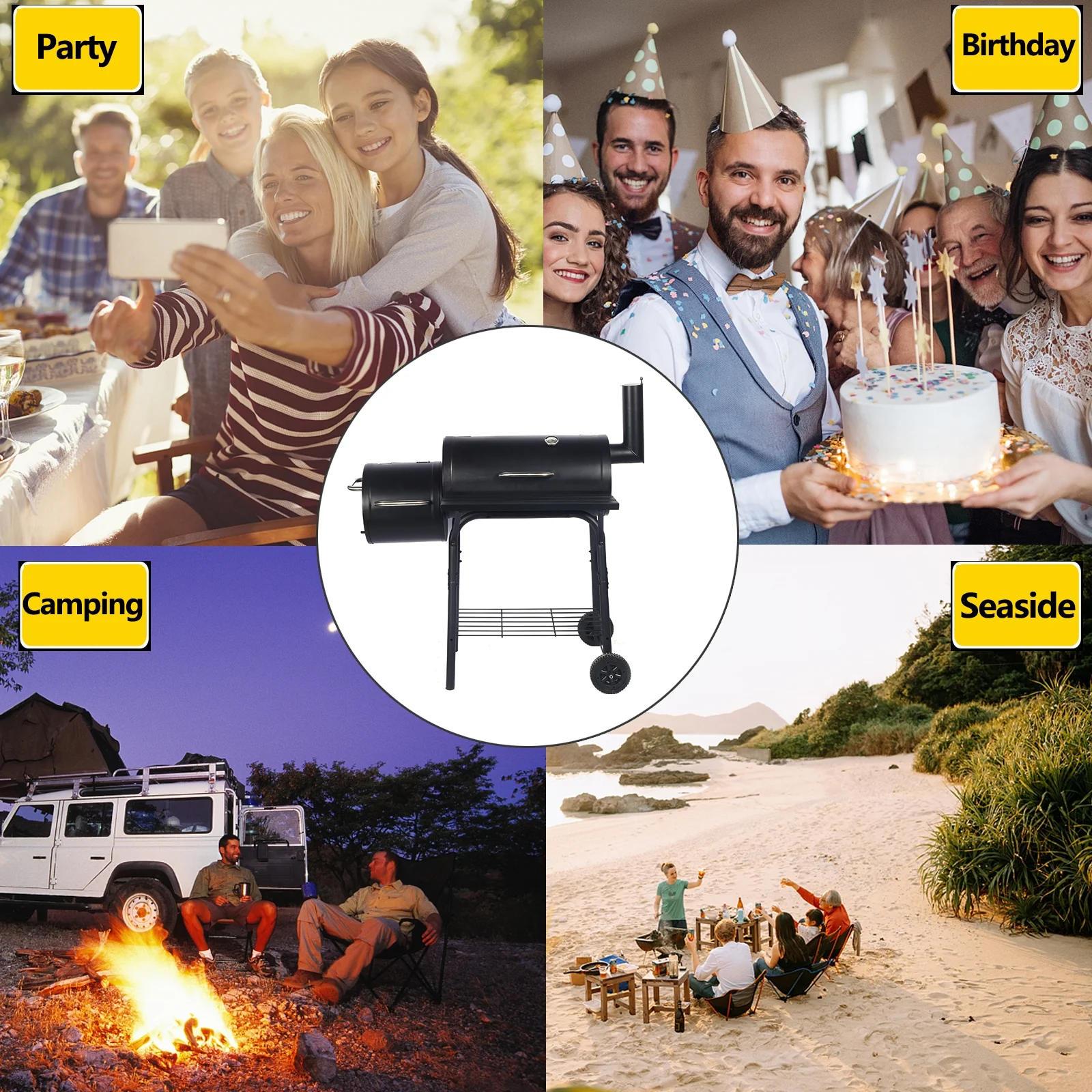 2025 Vebreda udendørs kulgrill – Grill, ryger og grill til terrasse og have