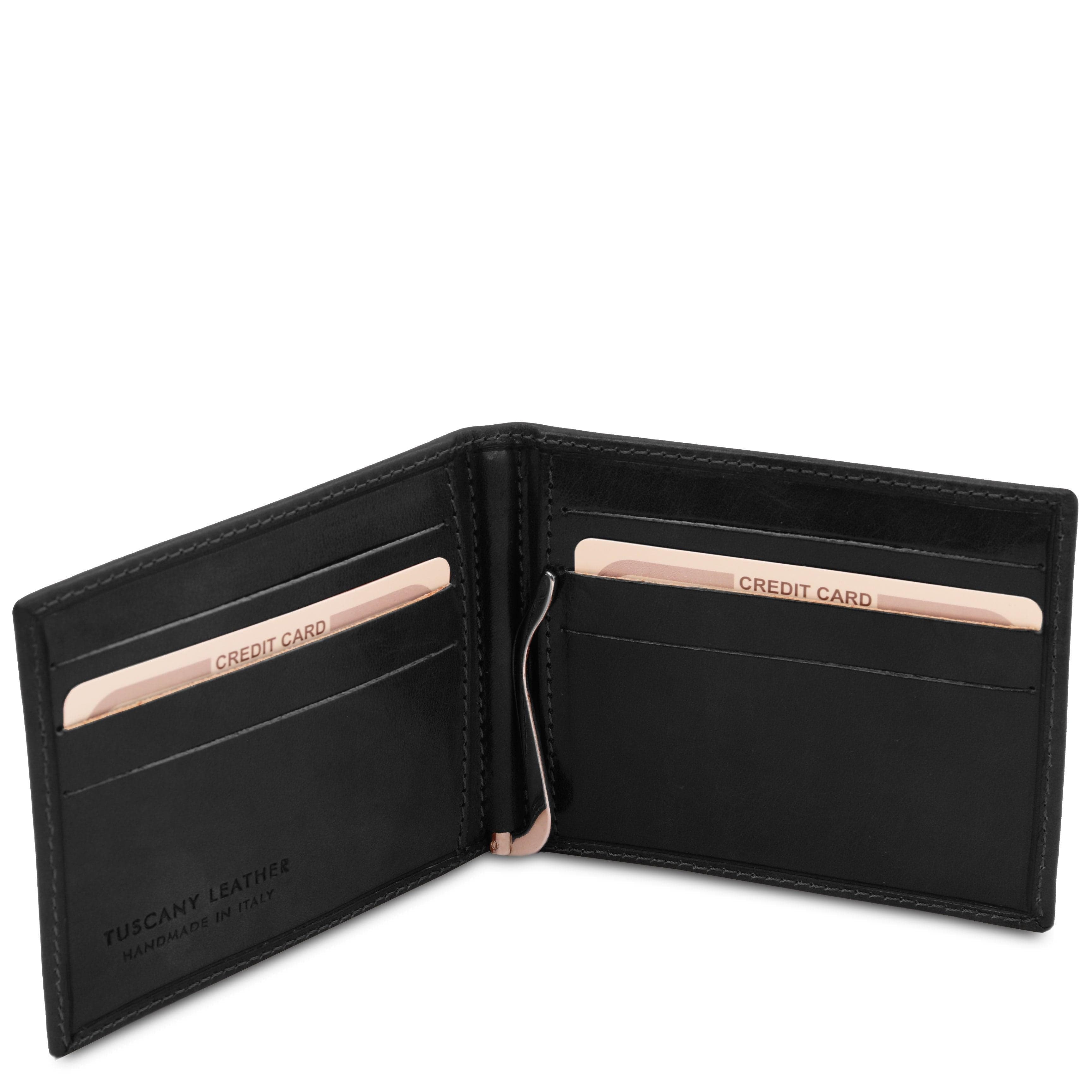 Exclusive leather card holder with money clip | TL142055