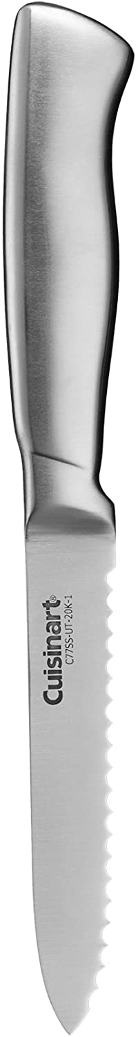 Cuisinart C77SS-15PK 15-teiliges Küchenblock-Set mit hohlen Edelstahlgriffen, strahlend weiß