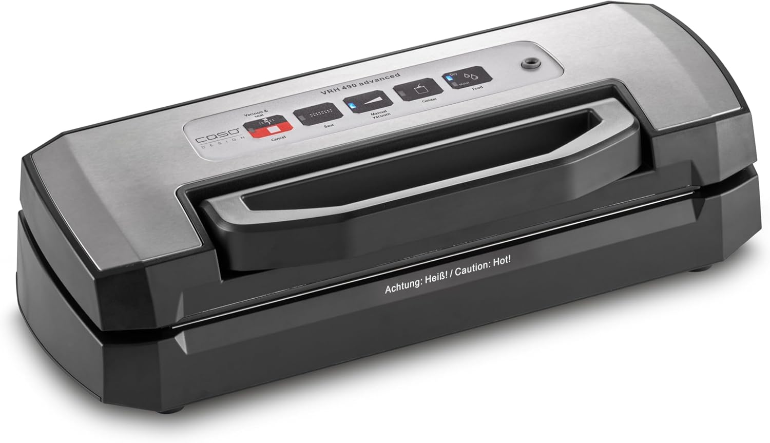 CASO VRH 790 Advanced Pro – Hochwertiger Vakuumierer für den privaten und professionellen Einsatz – Bis zu 200 Vakuumierzyklen in Folge möglich – Automatisches Vakuumieren von Flüssigkeiten – Edelstahl