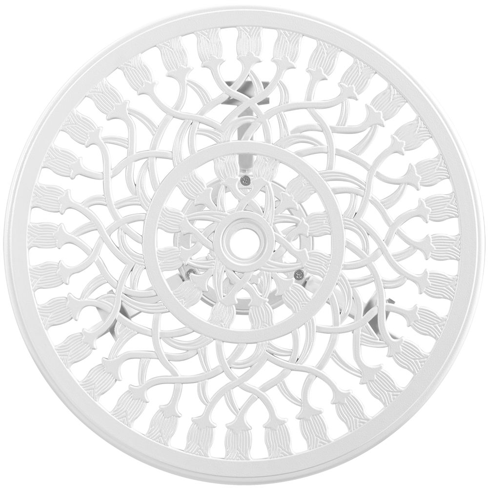 Weißes Gartentisch- und Stuhlset für Balkon