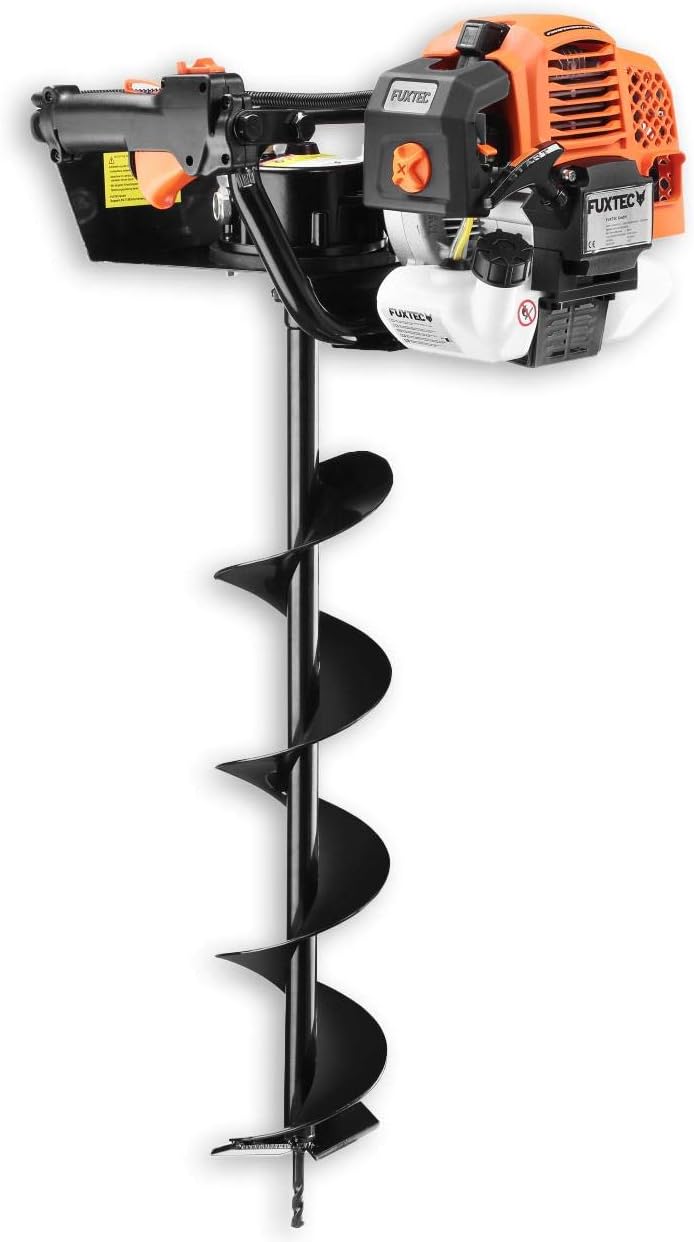 FUXTEC FX-EB152-3HP 52CC Benzin-Bohrmaschine mit 3 Bohrern 100/150/200 mm