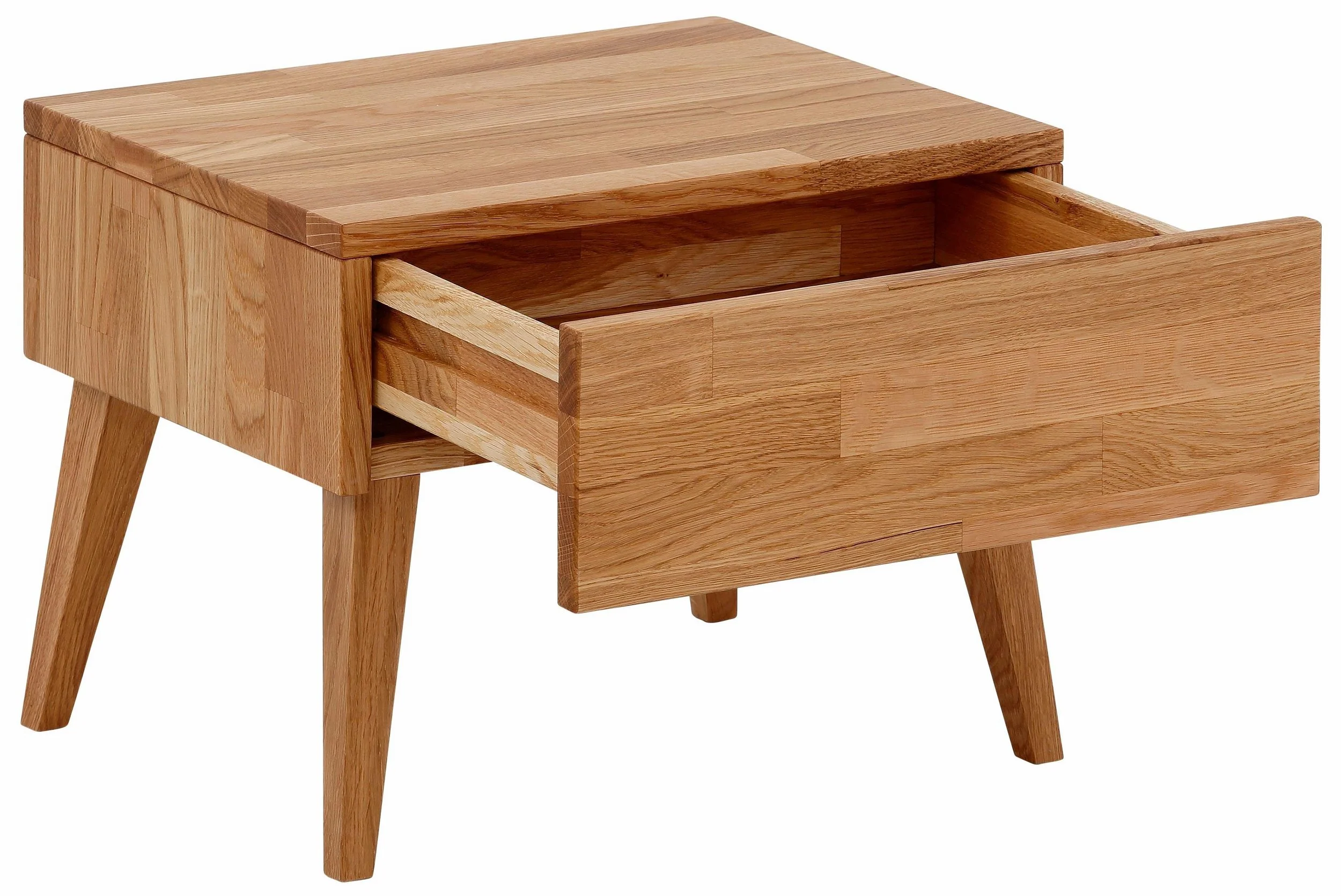 Natali sengebord lavet af egetræ, 35x35 cm