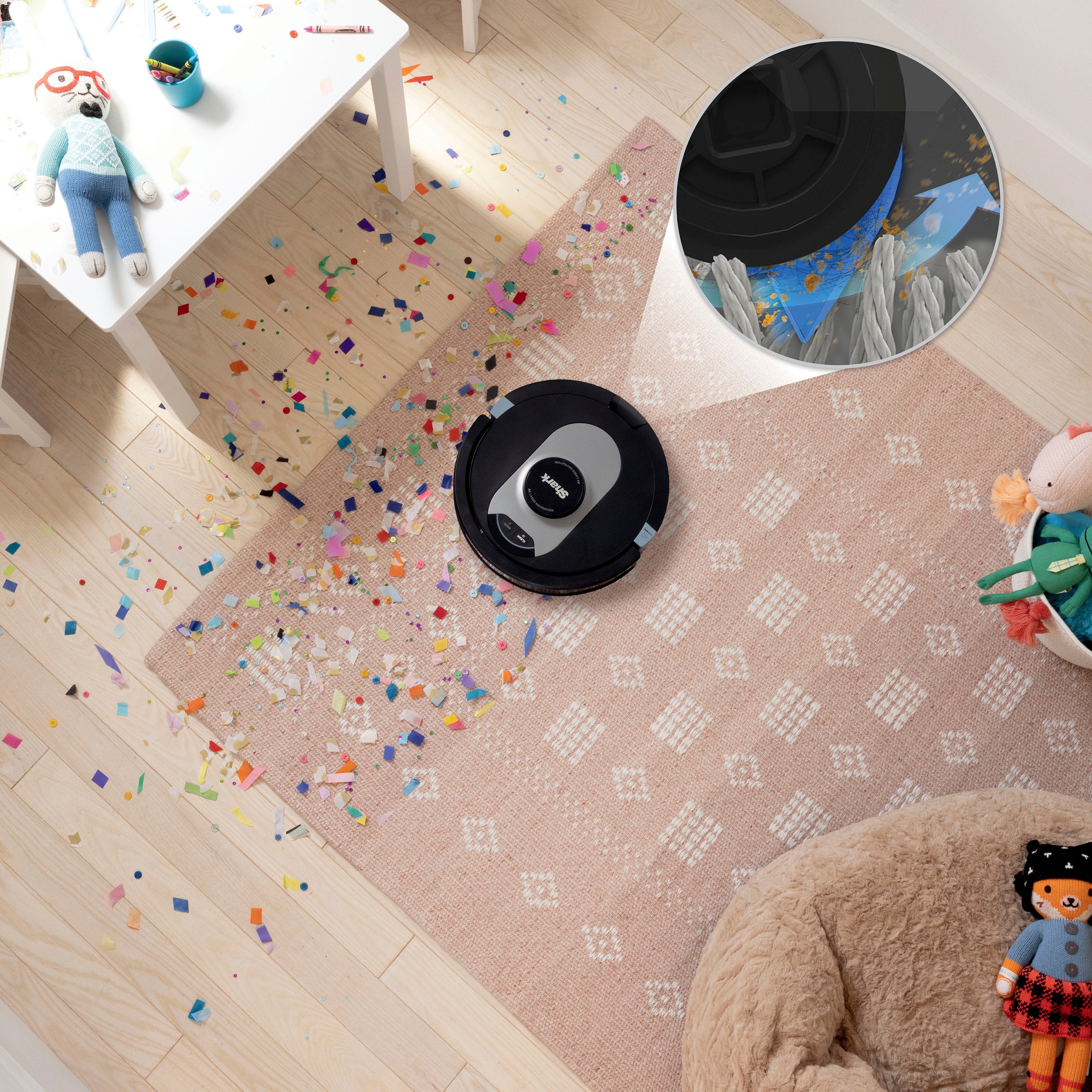 Aspirateur robot Shark 2025 – AI Ultra avec nettoyage Matrix Clean. Cartographie de la maison. Base autonettoyante sans sac HEPA. Connectivité Wi-Fi – Noir