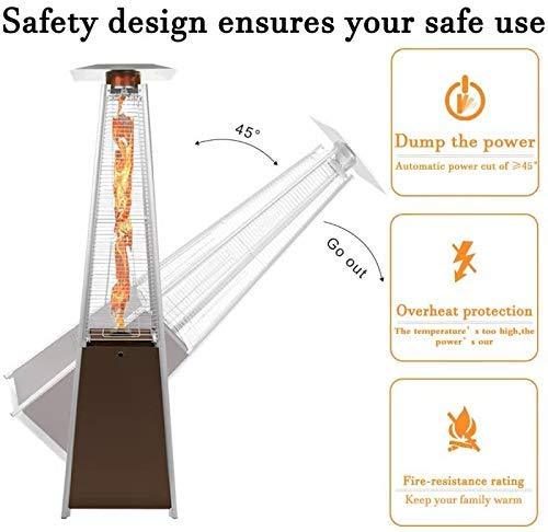 2 Sets pyramidenförmiger Terrassenheizstrahler, 42.000 BTU, Propangas-Turmheizstrahler