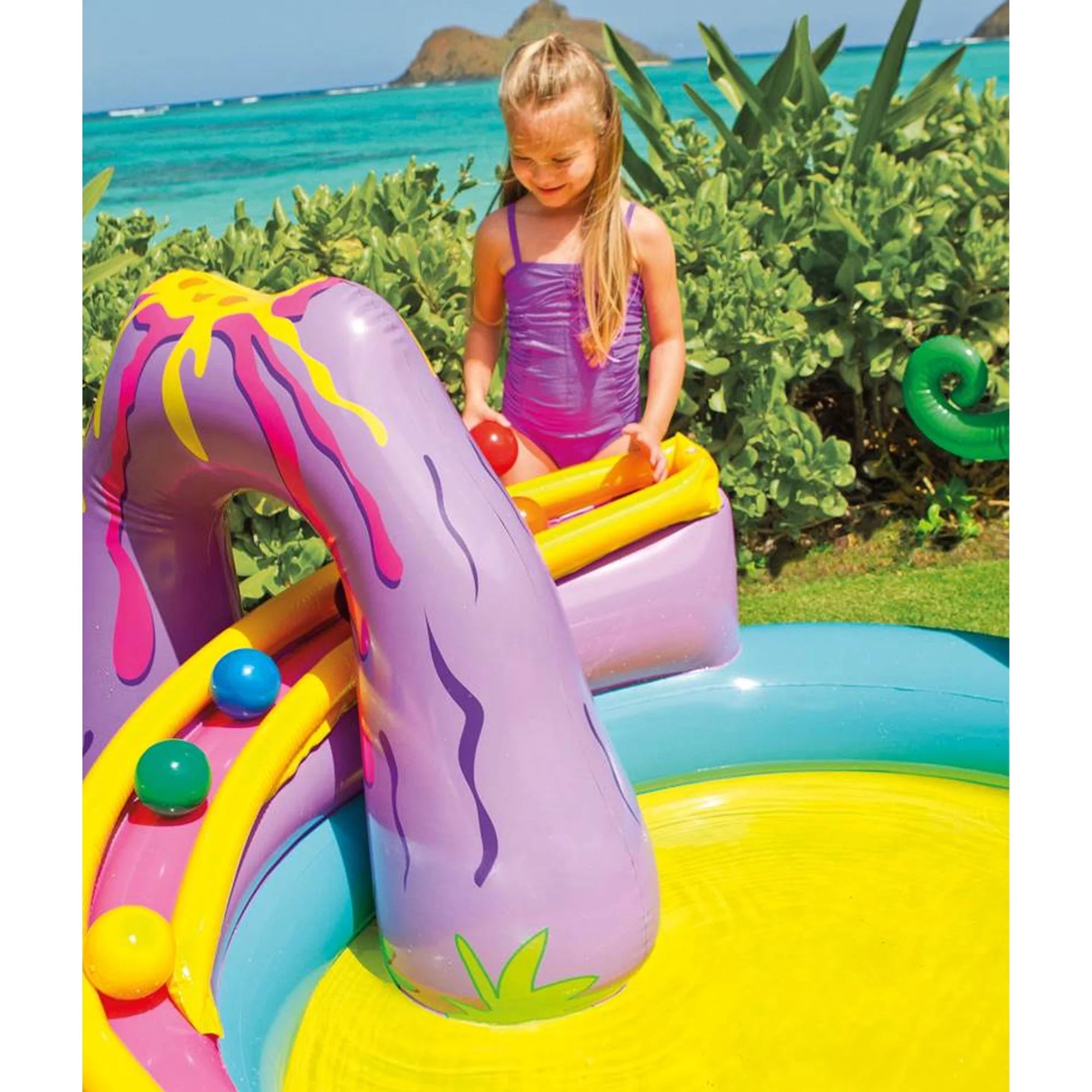 Piscine gonflable pour enfants Intex Dinoland et piscine gonflable pour enfants Ocean Backyard (édition 2025)