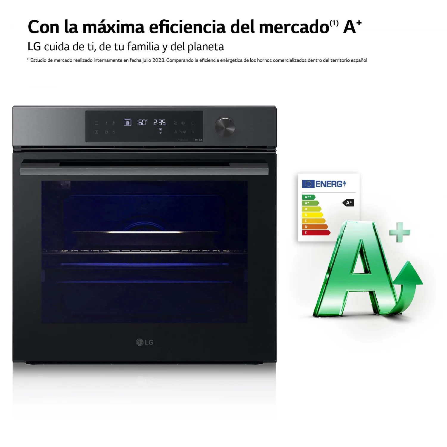 LG Multifunktionsbackofen WS7D7632WB, 3,5 kW, 76 l, Klapptür, 15 Kochfunktionen, Energieeffizienzklasse A+ – Schwarz