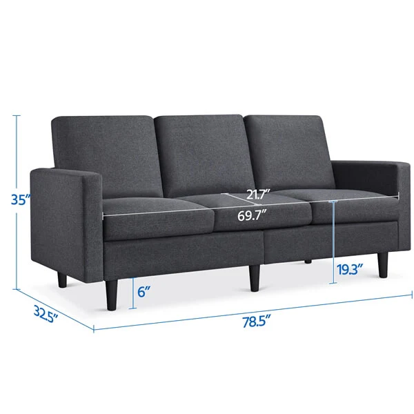 Yaheetech Moderne 3-personers sofa