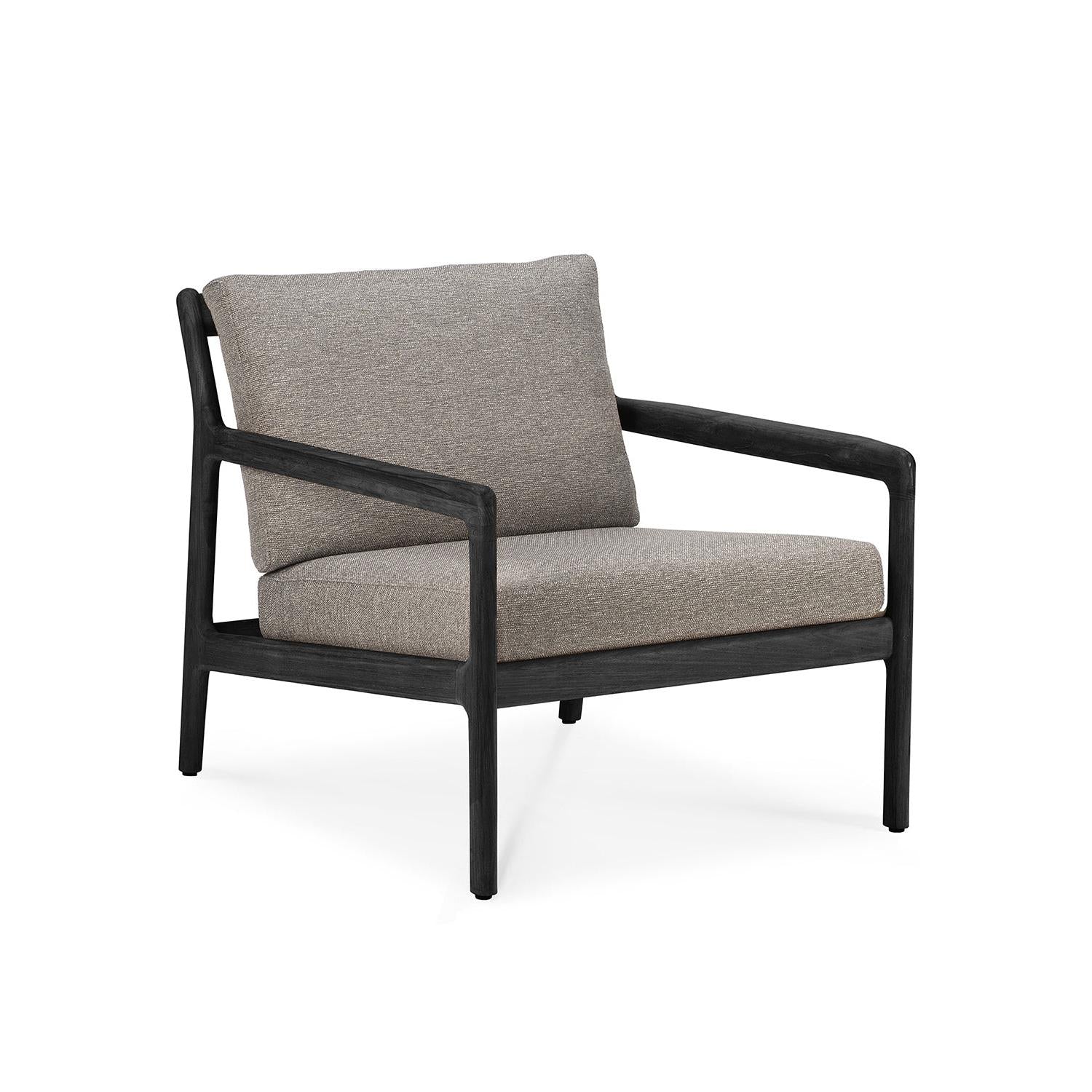 Jack Outdoor Lounge Chair - Black Teak with Mocha