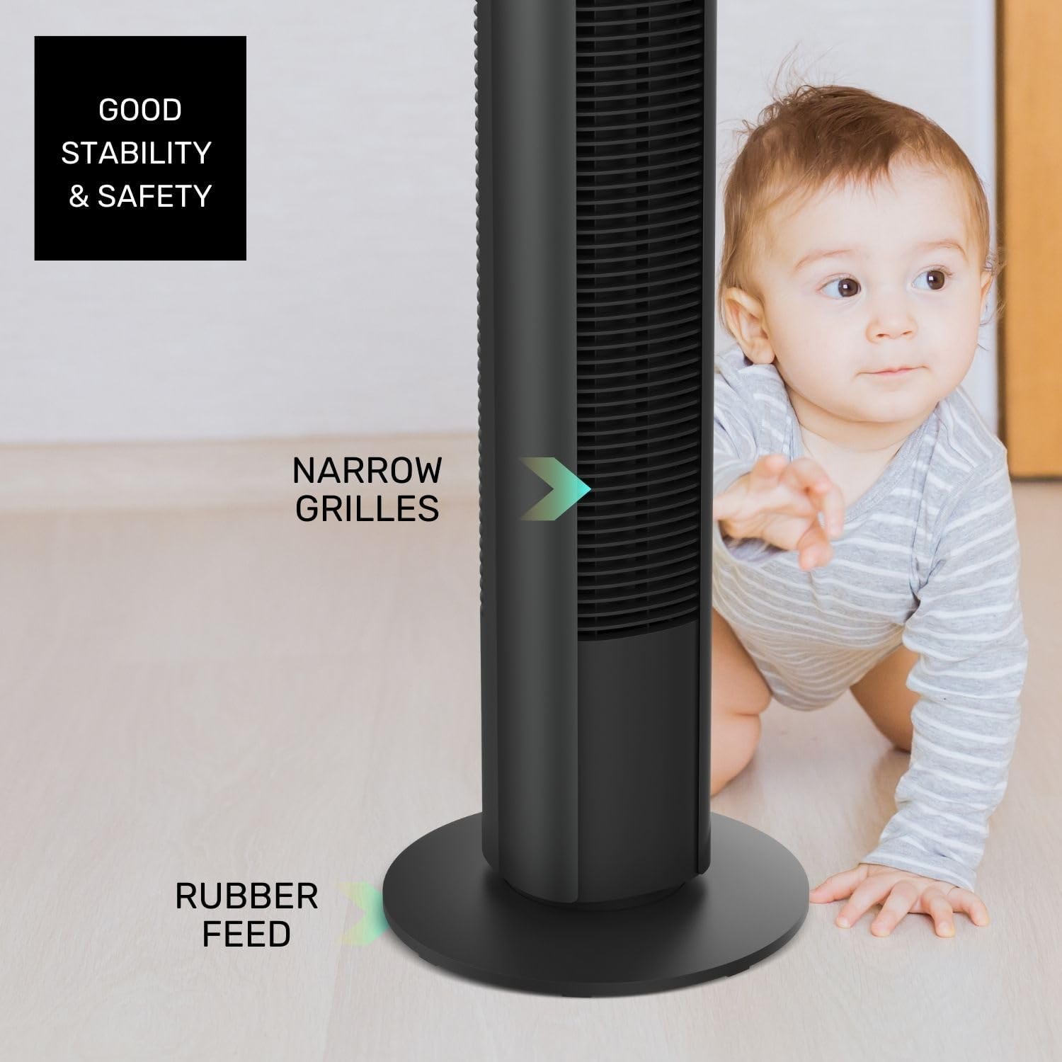 Ventilateur tour Taurus - New Babel 50 W, hauteur 86 cm