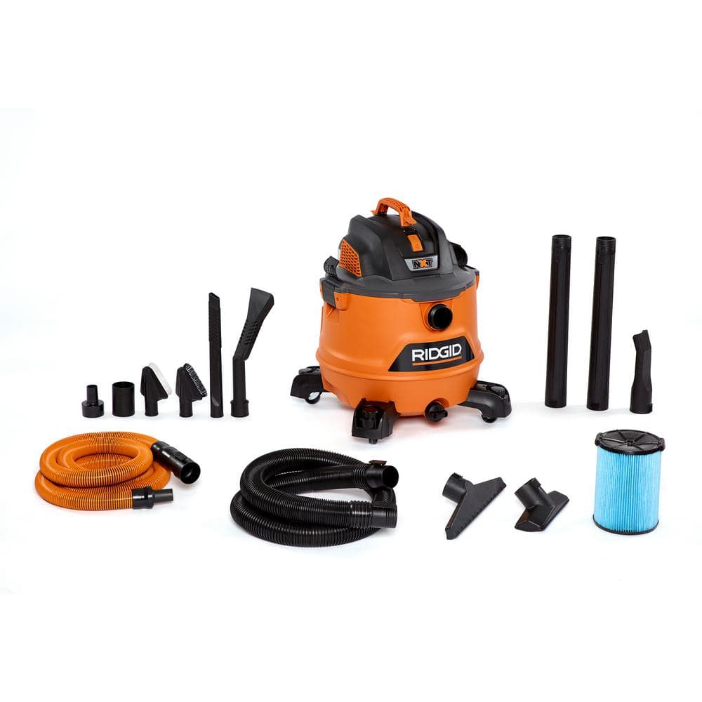 Aspirateur eau et poussière NXT 2025 14 gal / 6,0 HP (puissance maximale) avec kit voiture haut de gamme – RIDGID HD1401