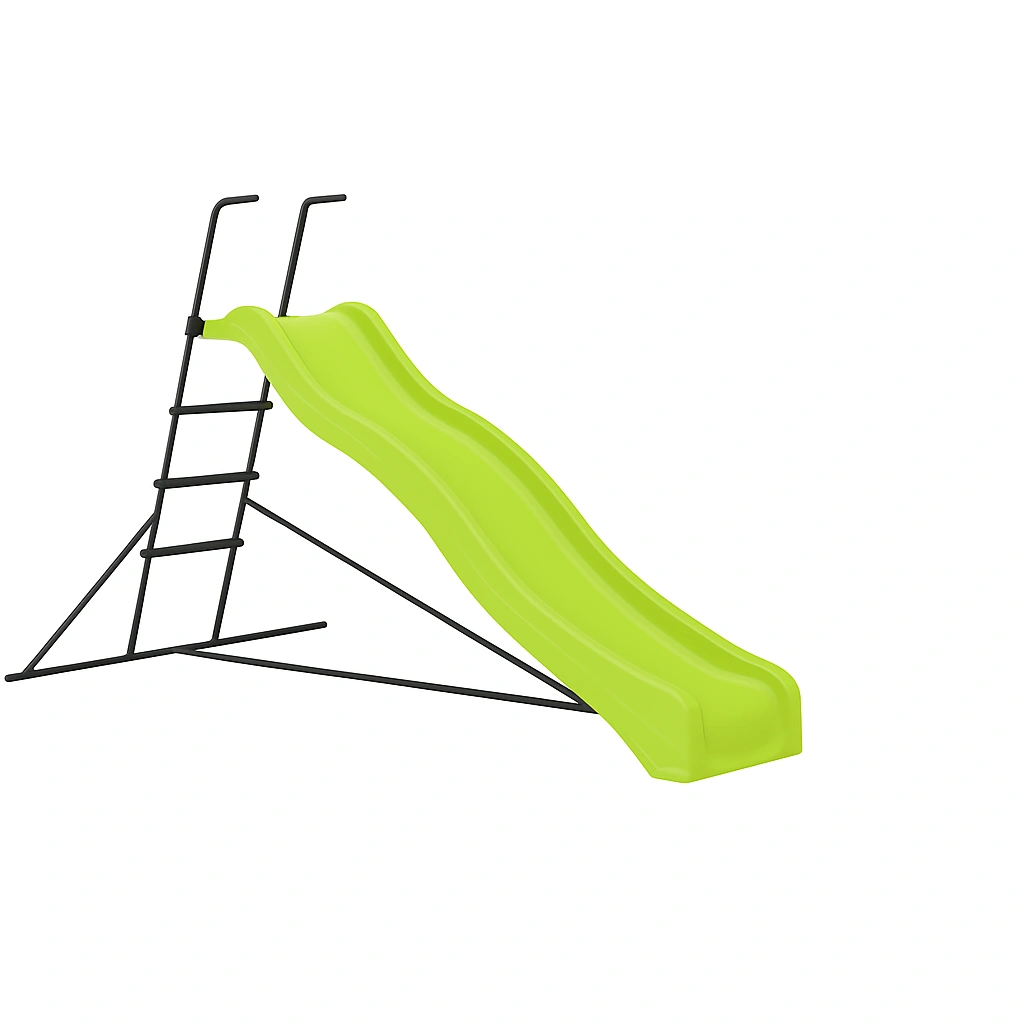 Toboggan vert, en plastique, idéal pour l'extérieur, 180 x 100 x 120 cm