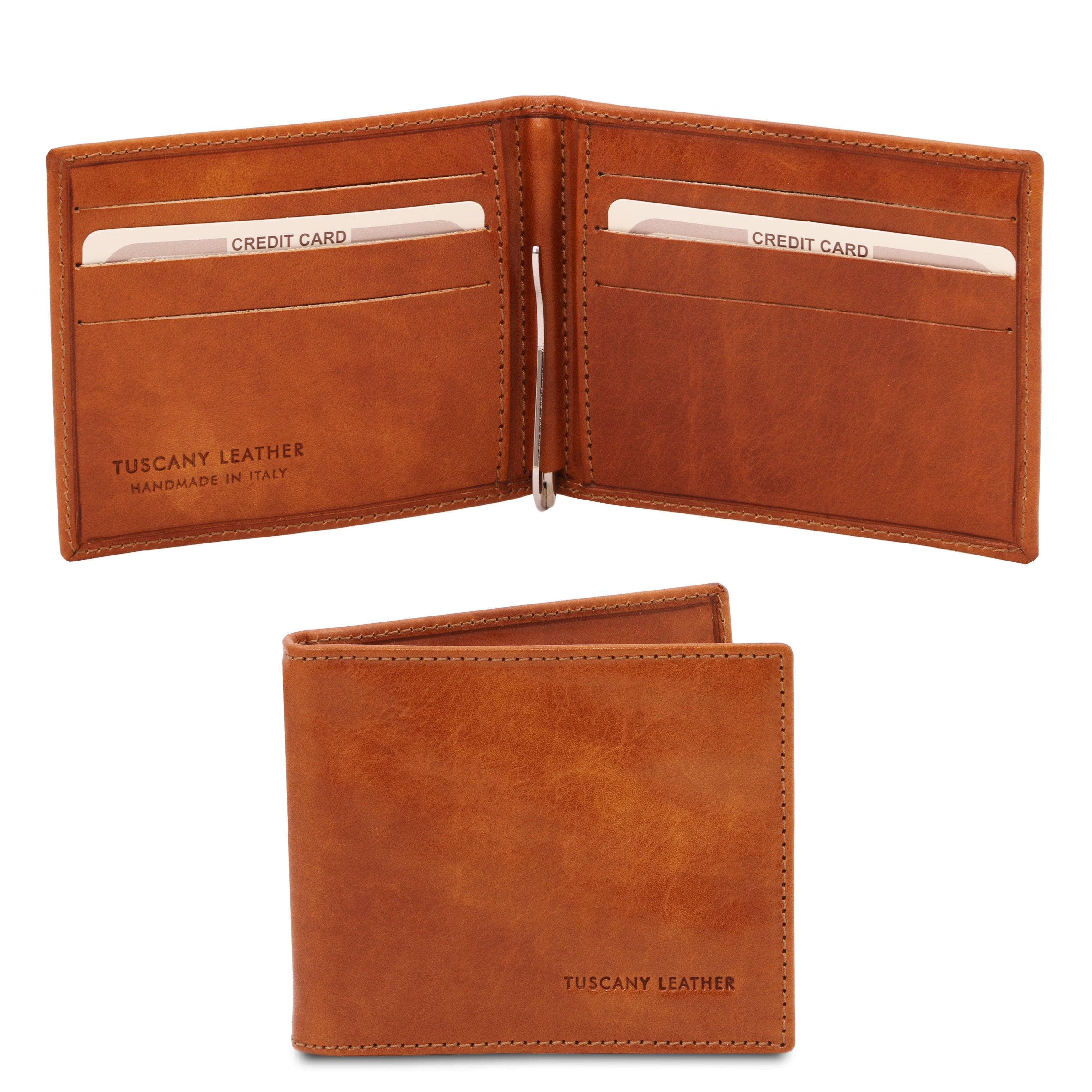 Exclusive leather card holder with money clip | TL142055