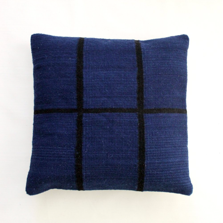 Pillow 09: Indigo + Black