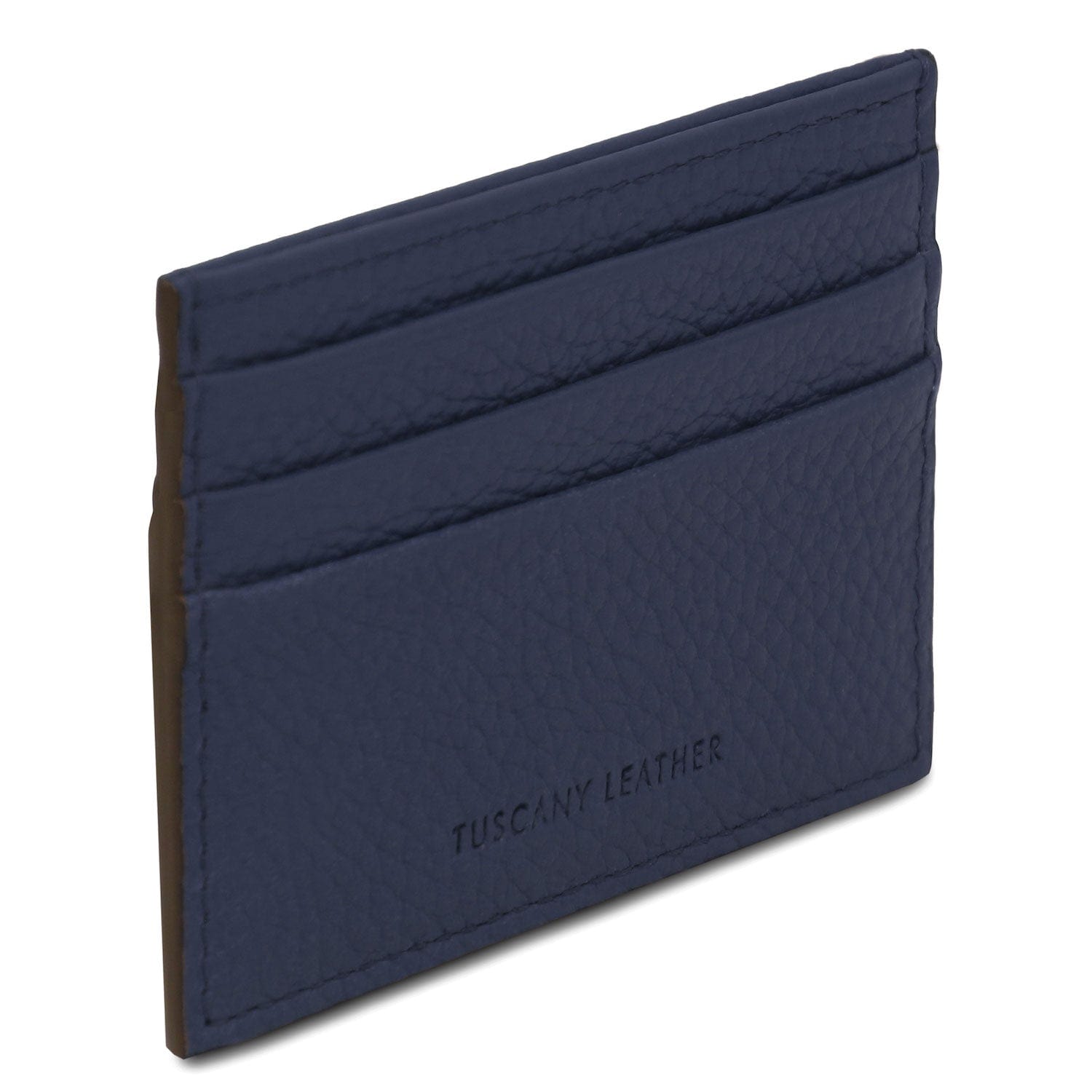 Leather card holder - 6 cards, pebbled leather | TL142472