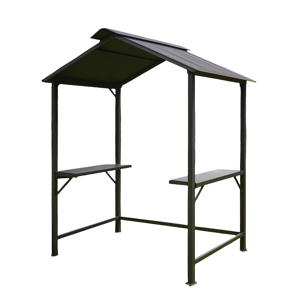 Cabanes de barbecue 210x130x235 cm noires HWdTeZS411bD