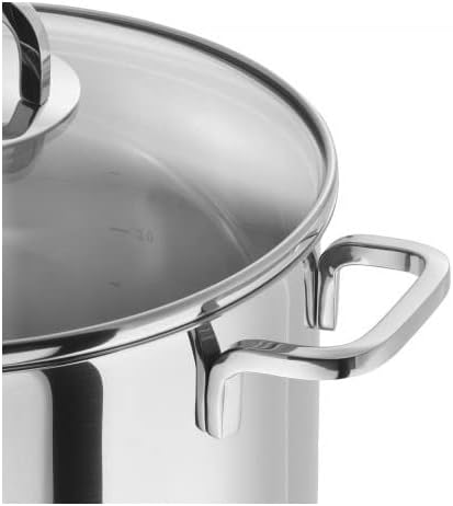 ZWILLING 5-delt køkkengrejsæt, 4 låg, egnet til induktion, rustfrit stål, passion, lys grå, diameter 16 cm, diameter 20 cm, diameter 24 cm, diameter 28 cm