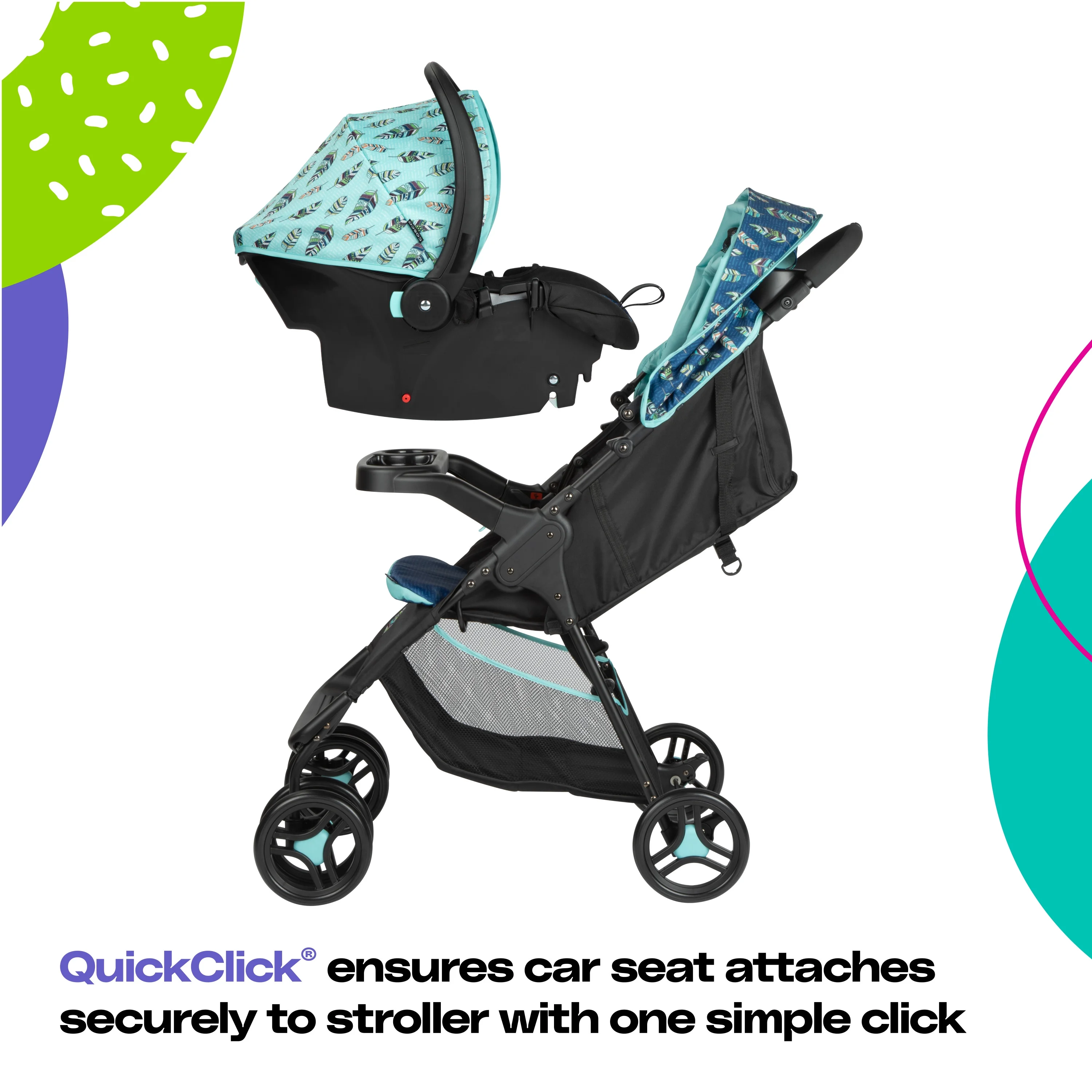 2025 Cosco Kids Lift & Stroll DX rejsesystem. Grå pile. Til småbørn. Unisex