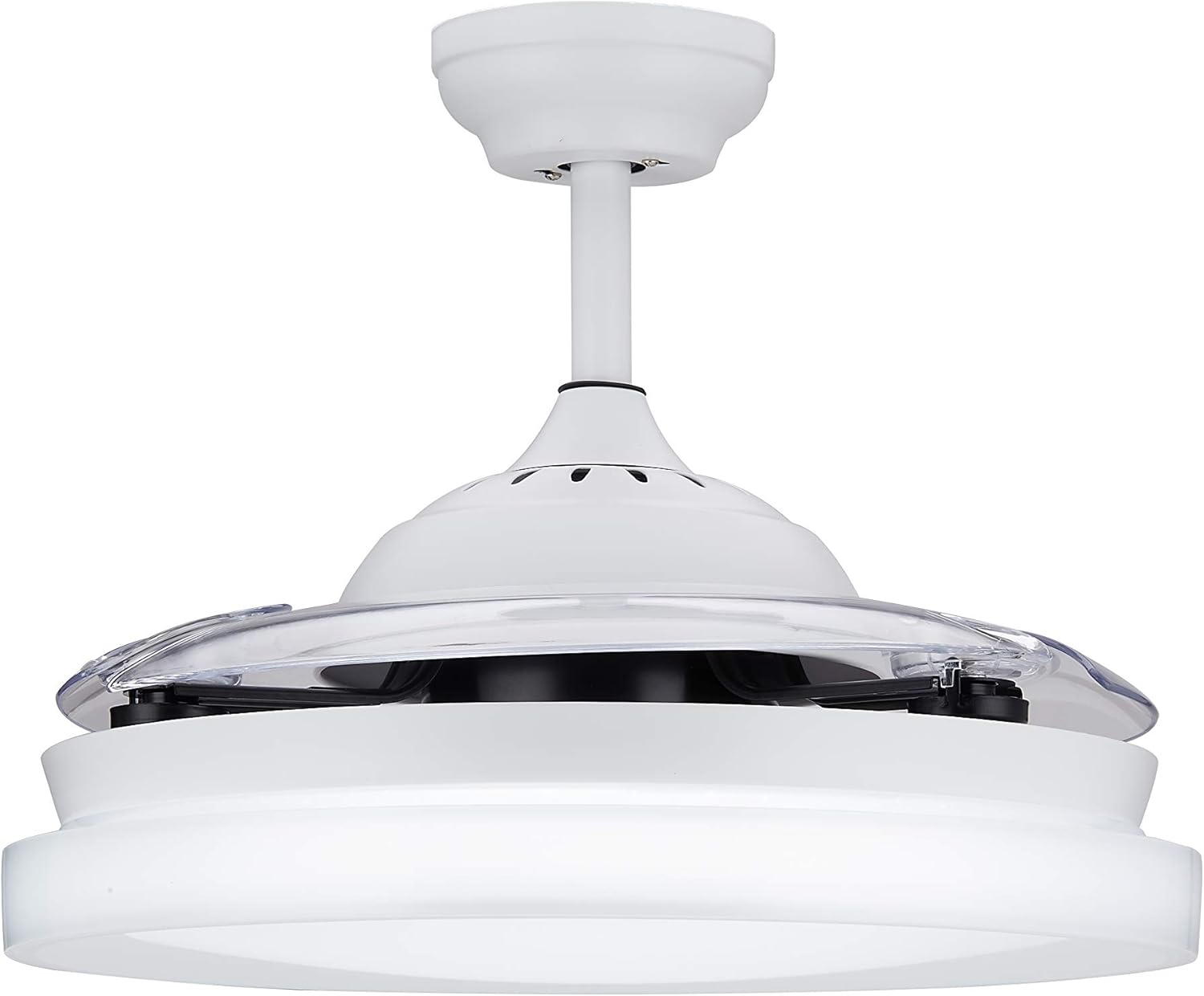 Ventilateur de plafond Philips Lighting Atlas avec éclairage LED et télécommande 106 cm Nickel
