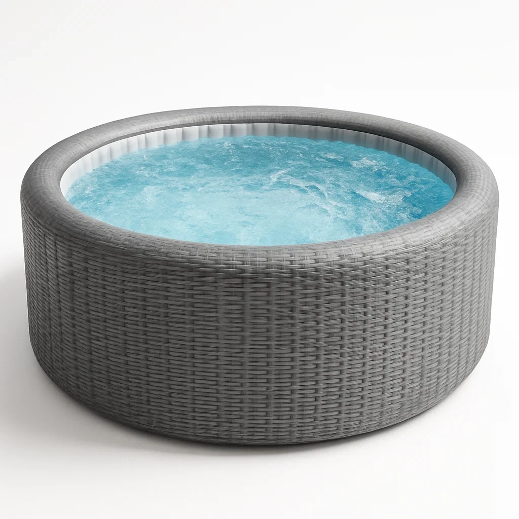 Spa gonflable 178 x 178 x 70 cm, 4 places, gris, forme ronde yIPVTJo362al