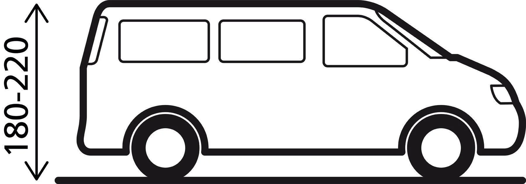 2025 Fritstående telt til varevogne – tilslutningshøjde 180-220 cm