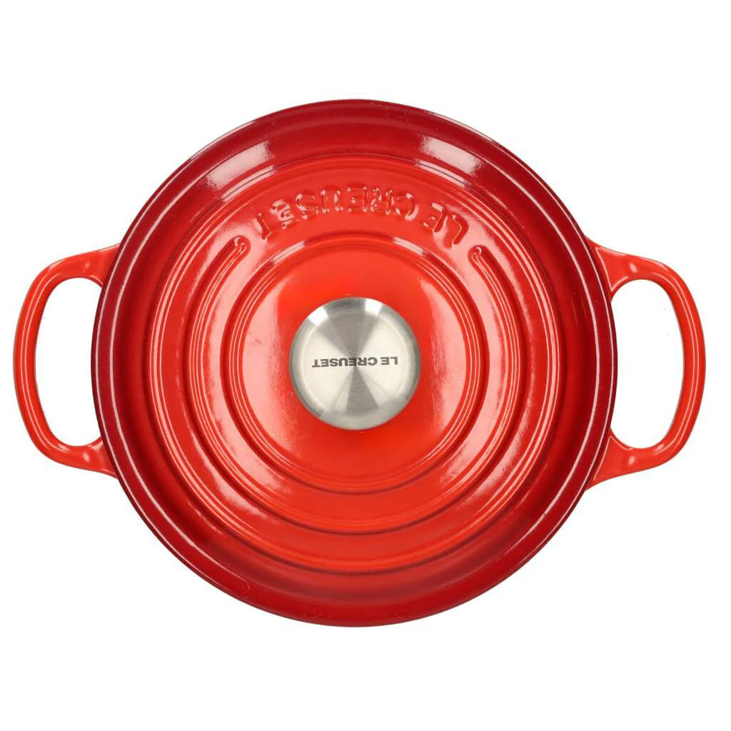 2025 Le Creuset - Signature rund stegepande rød kirsebær 20 cm 2,4 l
