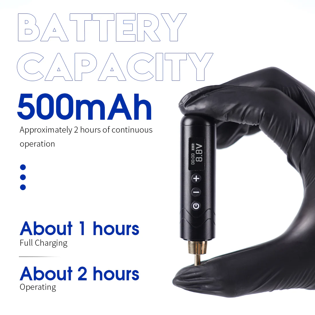 Mast Tour2 Akku-Set für kabellose Tätowiermaschinen im Stiftformat