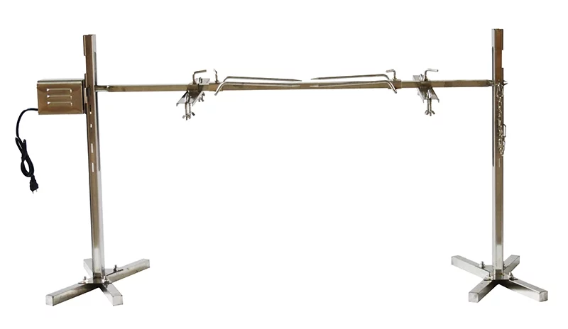 Broche rotative INTSUPERMAI en acier inoxydable avec trépied, moteur électrique et capacité de 40 kg pour l'agneau