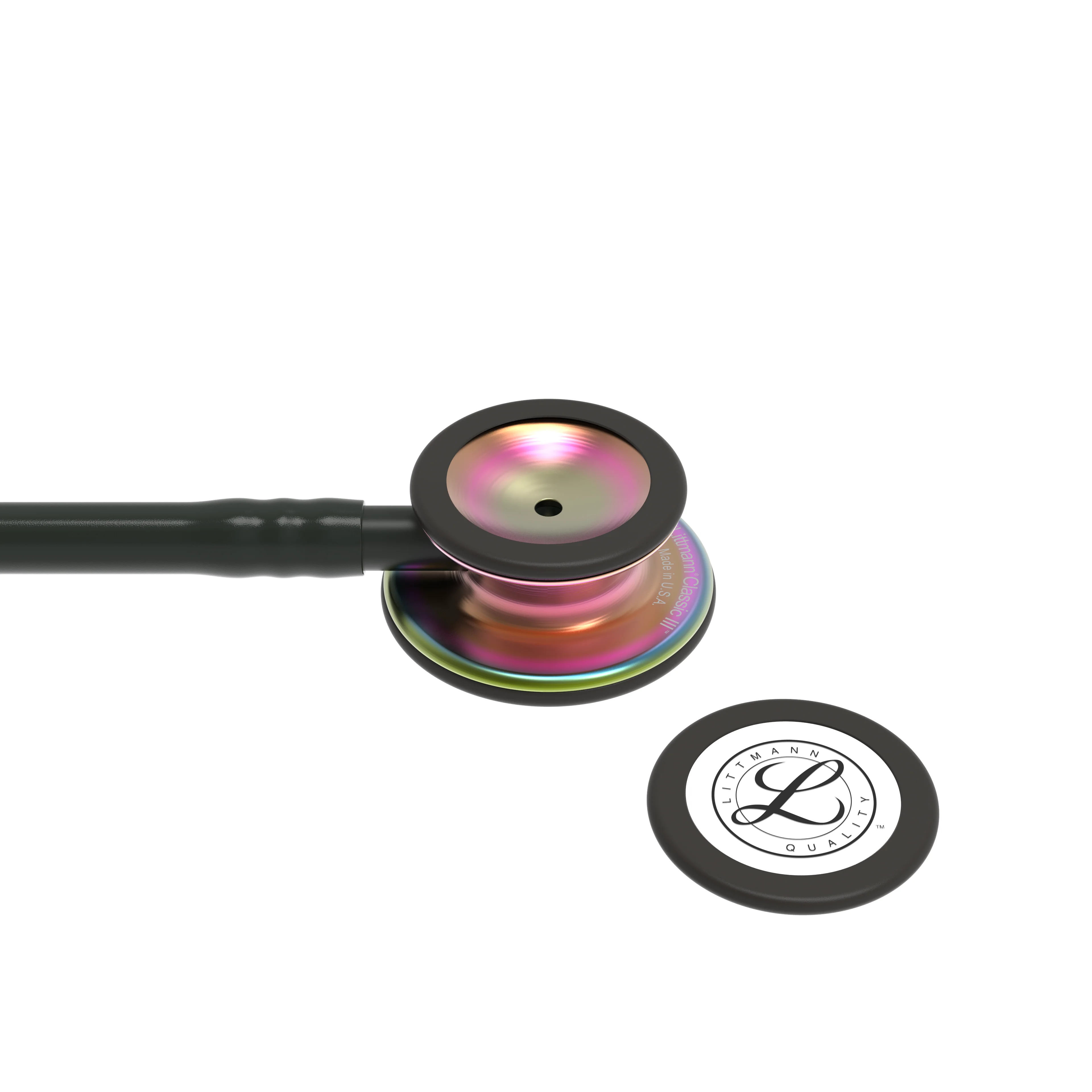 Stéthoscope de surveillance Littmann Classic III 2025 : Arc-en-ciel et noir 5870